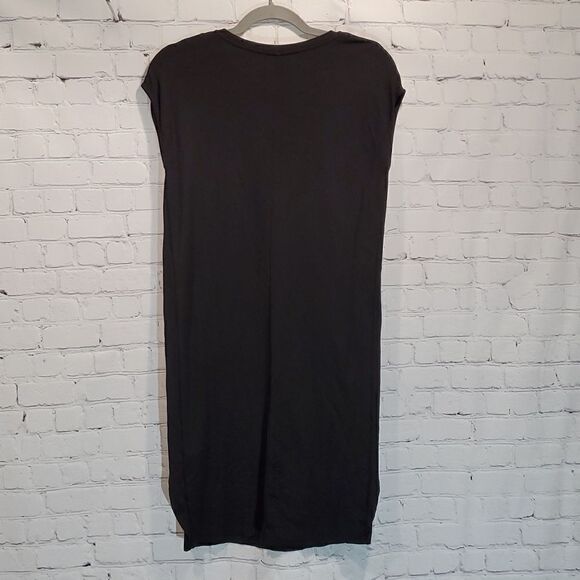 COS black shirt dress with layered front - Picture 7 of 7